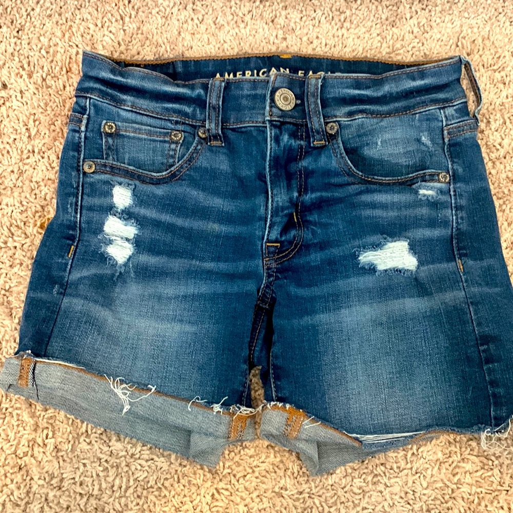 American Eagle ripped jean shorts
